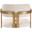 Meridian Furniture Aurum Beige Linen Textured Fabric Upholstered Counter Stool