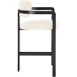 Meridian Furniture Aurum Cream Vegan Leather Upholstered Counter Stool