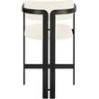 Meridian Furniture Aurum Cream Vegan Leather Upholstered Counter Stool