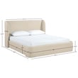 Meridian Furniture Warby Beige Vegan Leather Upholstered King Bed