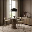 Meridian Furniture Lupita Cream Vegan Leather Upholstered Bar Stool (Set of 2)