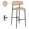 Meridian Furniture Lupita Tan Vegan Leather Upholstered Bar Stool (Set of 2)