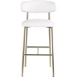 Meridian Furniture Lupita White Vegan Leather Upholstered Bar Stool (Set of 2)