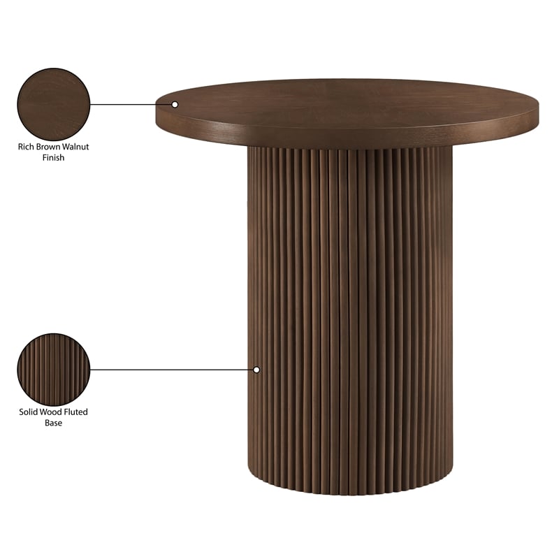Meridian Furniture Belinda Brown Veneer And Solid Wood Counter Height Table
