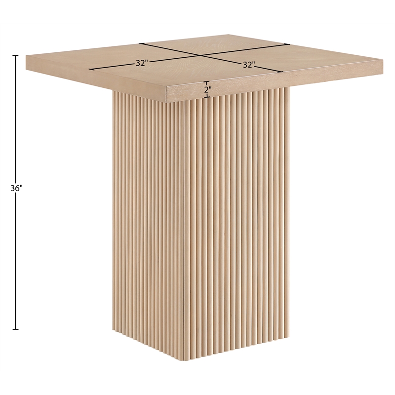 Meridian Furniture Belinda Natural Veneer And Solid Wood Counter Height Table