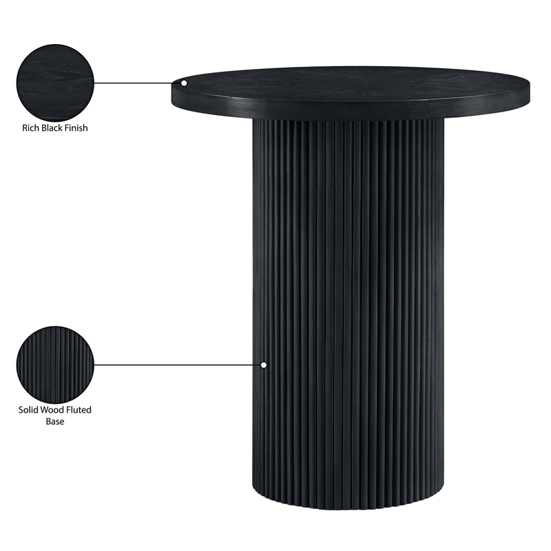 Meridian Furniture Belinda Black Oak Veneer And Solid Wood Bar Height Table