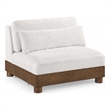 Meridian Furniture Turin Cream Chenille Fabric Upholstered Modular Armless Chair
