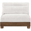 Meridian Furniture Turin Cream Chenille Fabric Upholstered Modular Armless Chair