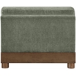 Meridian Furniture Turin Green Chenille Fabric Upholstered Modular Armless Chair