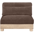Meridian Furniture Turin Brown Chenille Fabric Upholstered Modular Armless Chair