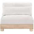 Meridian Furniture Turin Cream Chenille Fabric Upholstered Modular Armless Chair