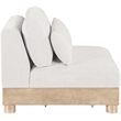 Meridian Furniture Turin Cream Chenille Fabric Upholstered Modular Armless Chair