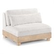 Meridian Furniture Turin Cream Chenille Fabric Upholstered Modular Armless Chair