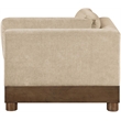 Meridian Furniture Turin Beige Chenille Fabric Upholstered Modular Corner Chair