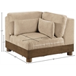 Meridian Furniture Turin Beige Chenille Fabric Upholstered Modular Corner Chair