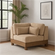 Meridian Furniture Turin Beige Chenille Fabric Upholstered Modular Corner Chair