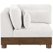 Meridian Furniture Turin Cream Chenille Fabric Upholstered Modular Corner Chair