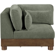 Meridian Furniture Turin Green Chenille Fabric Upholstered Modular Corner Chair