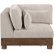 Meridian Furniture Turin Taupe Chenille Fabric Upholstered Modular Corner Chair