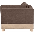 Meridian Furniture Turin Brown Chenille Fabric Upholstered Modular Corner Chair