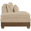Meridian Furniture Turin Beige Chenille Upholstered Modular Left Arm Chair