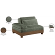 Meridian Furniture Turin Green Chenille Upholstered Modular Left Arm Chair