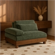 Meridian Furniture Turin Green Chenille Upholstered Modular Left Arm Chair