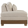 Meridian Furniture Turin Taupe Chenille Upholstered Modular Left Arm Chair