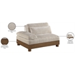 Meridian Furniture Turin Taupe Chenille Upholstered Modular Left Arm Chair