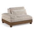 Meridian Furniture Turin Taupe Chenille Upholstered Modular Left Arm Chair