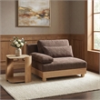 Meridian Furniture Turin Brown Chenille Upholstered Modular Left Arm Chair