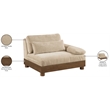 Meridian Furniture Turin Beige Chenille Upholstered Modular Right Arm Chair