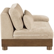 Meridian Furniture Turin Beige Chenille Upholstered Modular Right Arm Chair
