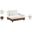 Meridian Furniture Turin Cream Chenille Upholstered Modular Right Arm Chair