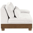 Meridian Furniture Turin Cream Chenille Upholstered Modular Right Arm Chair