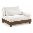 Meridian Furniture Turin Cream Chenille Upholstered Modular Right Arm Chair
