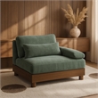 Meridian Furniture Turin Green Chenille Upholstered Modular Right Arm Chair