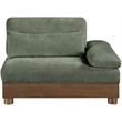 Meridian Furniture Turin Green Chenille Upholstered Modular Right Arm Chair