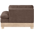 Meridian Furniture Turin Brown Chenille Upholstered Modular Right Arm Chair