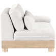 Meridian Furniture Turin Cream Chenille Upholstered Modular Right Arm Chair