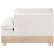 Meridian Furniture Turin Cream Chenille Upholstered Modular Right Arm Chair