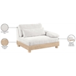 Meridian Furniture Turin Cream Chenille Upholstered Modular Right Arm Chair