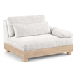 Meridian Furniture Turin Cream Chenille Upholstered Modular Right Arm Chair