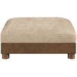 Meridian Furniture Turin Beige Chenille Fabric Upholstered Modular Ottoman