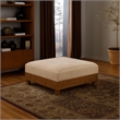 Meridian Furniture Turin Beige Chenille Fabric Upholstered Modular Ottoman