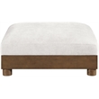 Meridian Furniture Turin Cream Chenille Fabric Upholstered Modular Ottoman