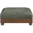 Meridian Furniture Turin Green Chenille Fabric Upholstered Modular Ottoman