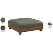 Meridian Furniture Turin Green Chenille Fabric Upholstered Modular Ottoman