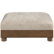 Meridian Furniture Turin Taupe Chenille Fabric Upholstered Modular Ottoman