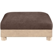 Meridian Furniture Turin Brown Chenille Fabric Upholstered Modular Ottoman
